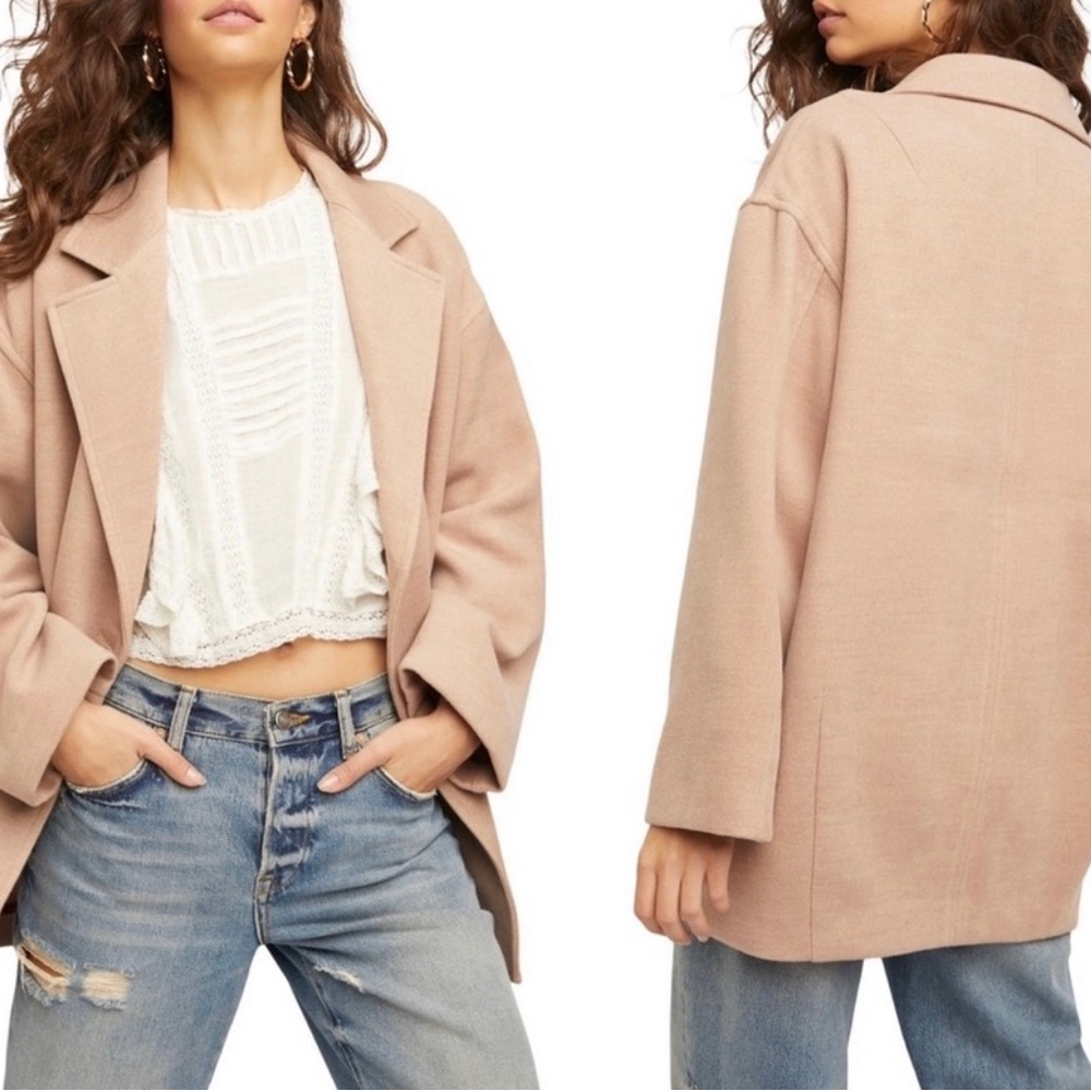 NWT Free People Hannah Soft Slouchy Blazer Jacket - Picture 2 of 10